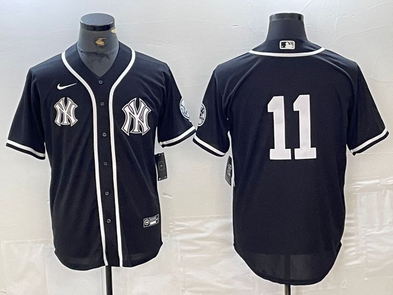 Men New York Yankees 11 Volpe Black Second generation joint name Nike 2024 MLB Jersey style 5